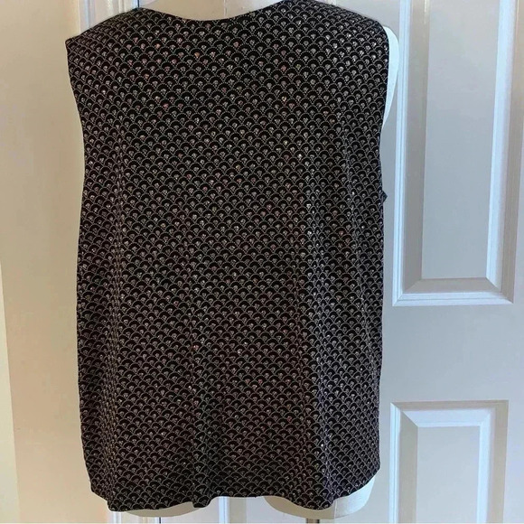 Citiknits Sleeveless Tank Top Plus Size 3X Liquid Travel Knit Acetate Shell - Picture 2 of 7